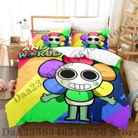 Game Dandy's World Bedding Set Single Twin Full Queen King Size Bed Set Adult Kid Bedroom Duvetcover Sets Anime Bed Sheet Set 1