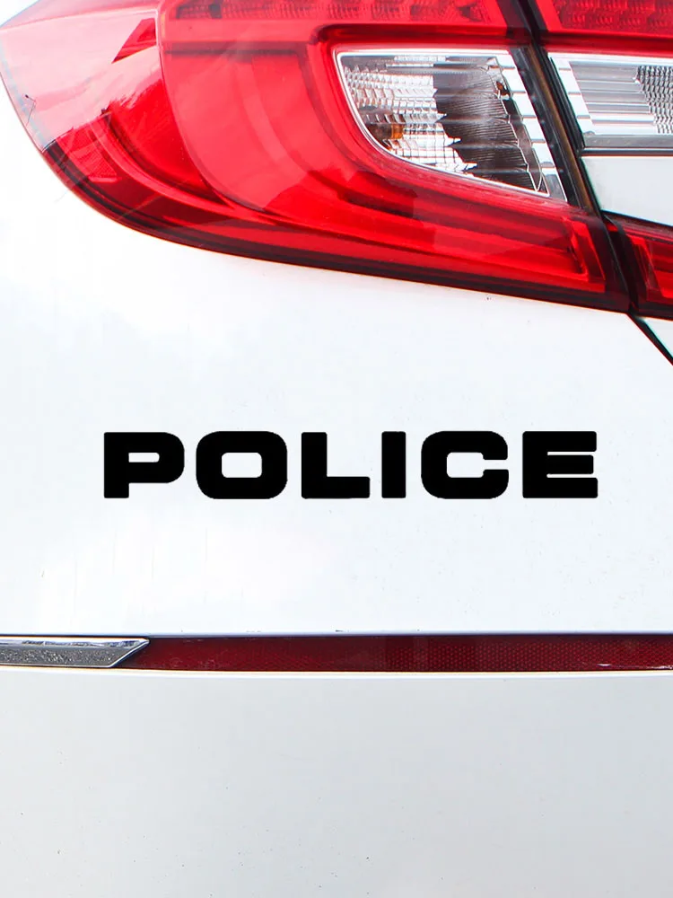 Z123# 8PCS Personality Car Sticker Police Stickers Decals Motorcycle Decorative Car Accessories Pegatinas Para Coche