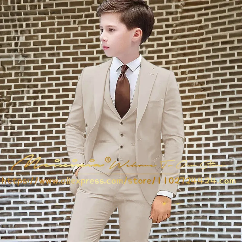 Completo Elegante 2 Pezzi Per Bambino - Giacca Con Revers E Pantaloni Per Matrimoni, Feste E Cerimonie - Foto 9