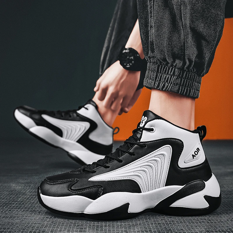 Basketball Shoes For Men Fashion Casual Sports Boys Sneakers 2022 Trend Male Rubber Breathable Kids Footwear Children Boots