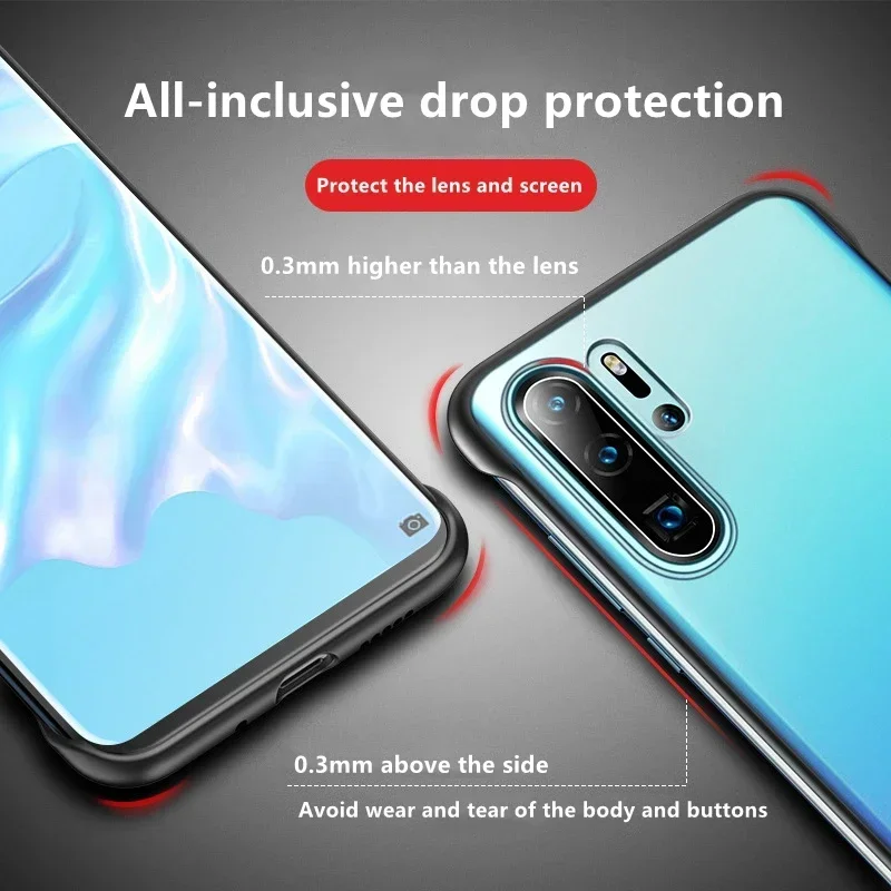 Luxury Borderless Translucent Ultra Thin Anti-Fall Shockproof Protective Phone Case