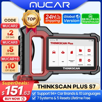 THINKCAR Thinkscan Plus S7/S4 OBD2 스캐너 자동차 진단 도구 Automotivo OBD 스캐너 자동 진단 도구 코드 리더 28 재설정
