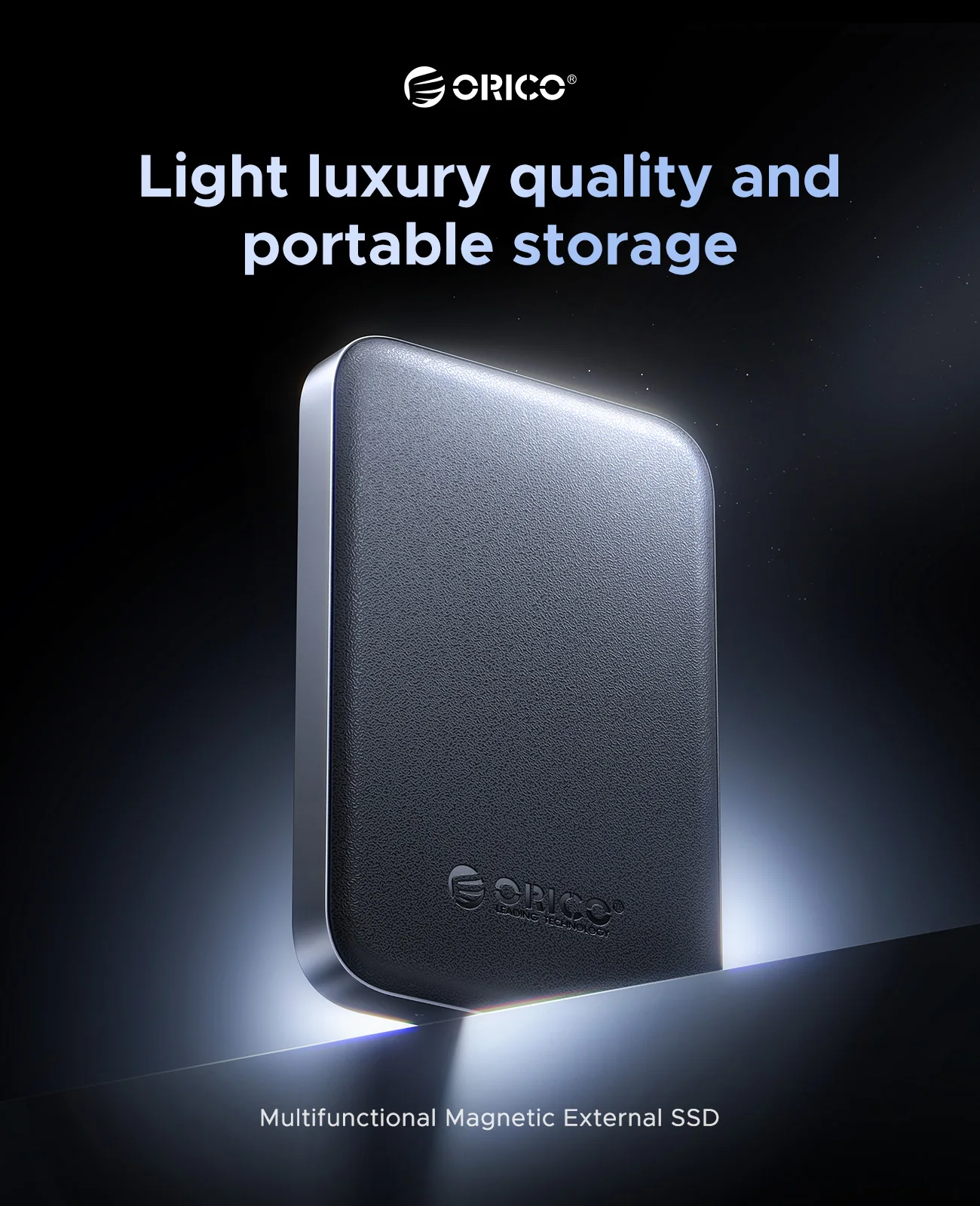 ORICO 마그네틱 외장 SSD 가죽 케이스 (아이폰 17, 16, 15 Pro/Max ProRes 4K ProRes HDR 녹화 및 저장용 휴대용 솔리드 스테이트)