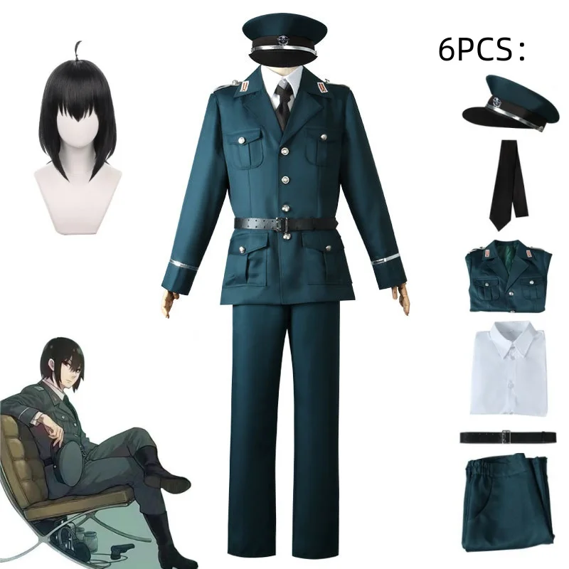 

Anime Spy X Family Yuri Briar Cosplay Costume Wig Men Military Uniform Coat Shirt Pants Hat Belt Suit Halloween Carnival Party