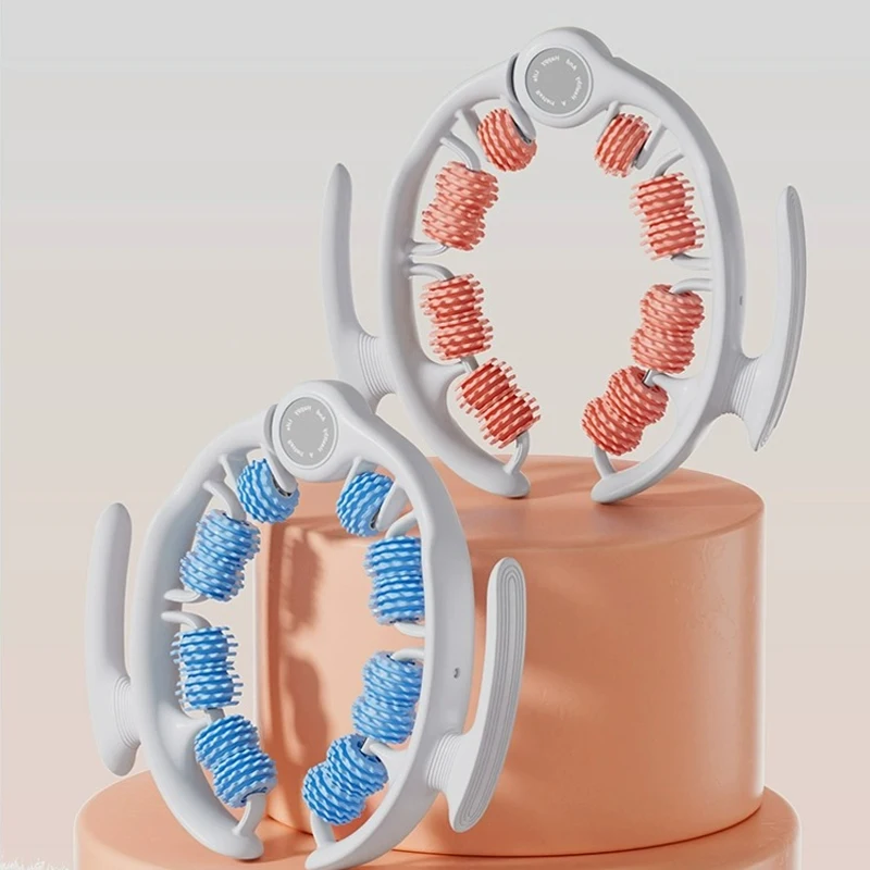 Circular leg clamp roller silicone slim calf massager leg muscle elimination yoga fitness training auxiliary equipment