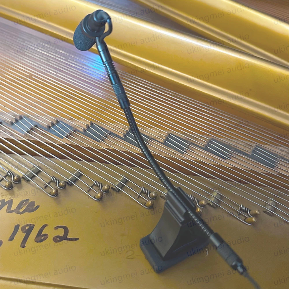 Supercardioid Musical Instrument Microphone with Clips for Cello Violin Guitar Flute Piano Saxophone Suitable Wireless Transmitt