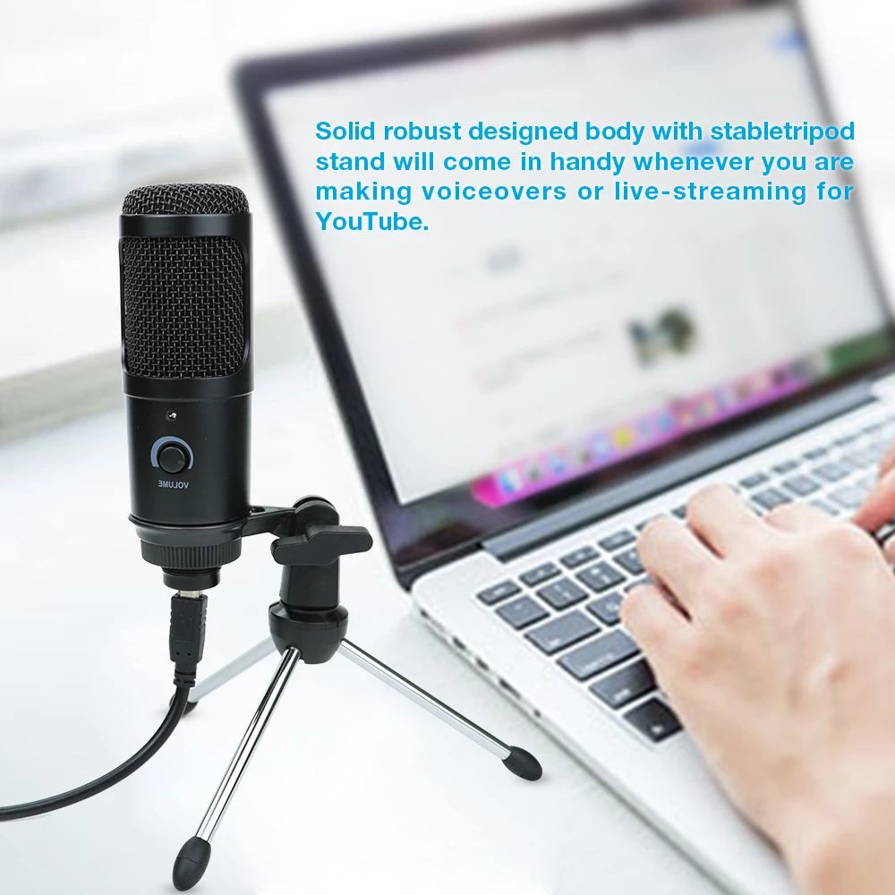 Professional USB Condenser Microphone Mic for PC Computer Gaming Recording Video Studio Laptop Singing Tiktok Microfon gaming mic