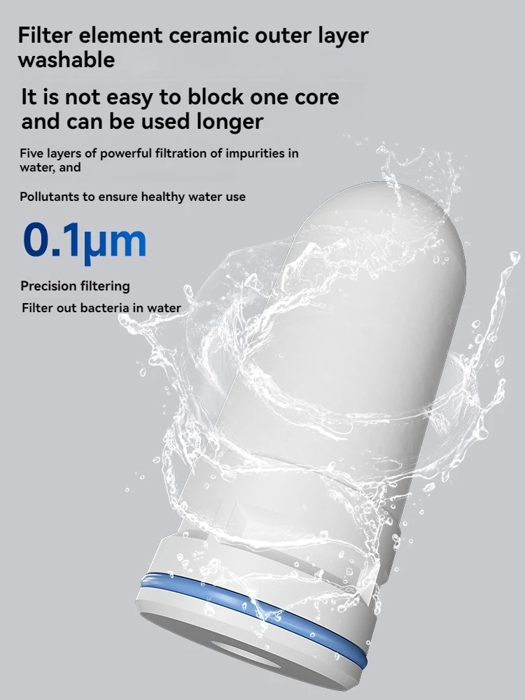 Bathroom sink filter, faucet rotary purifier, kitchen faucet filters and removes chlorine, fluorine, heavy metals