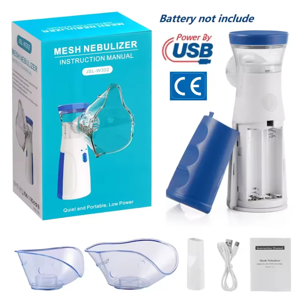 Портативний інгалятор Небулайзер Міні-міський безшумний сітчастий небулайзер Ручний розпилювач астми Діти Дорослі Охорона здоров'я USB-зволожувач повітря