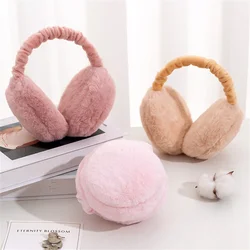 2023 New Soft Plush Ear Warmer Winter Warm Earmuffs for Women Fashion Solid Earflap Outdoor Cold Protection Ear-Muffs Ear Cover
