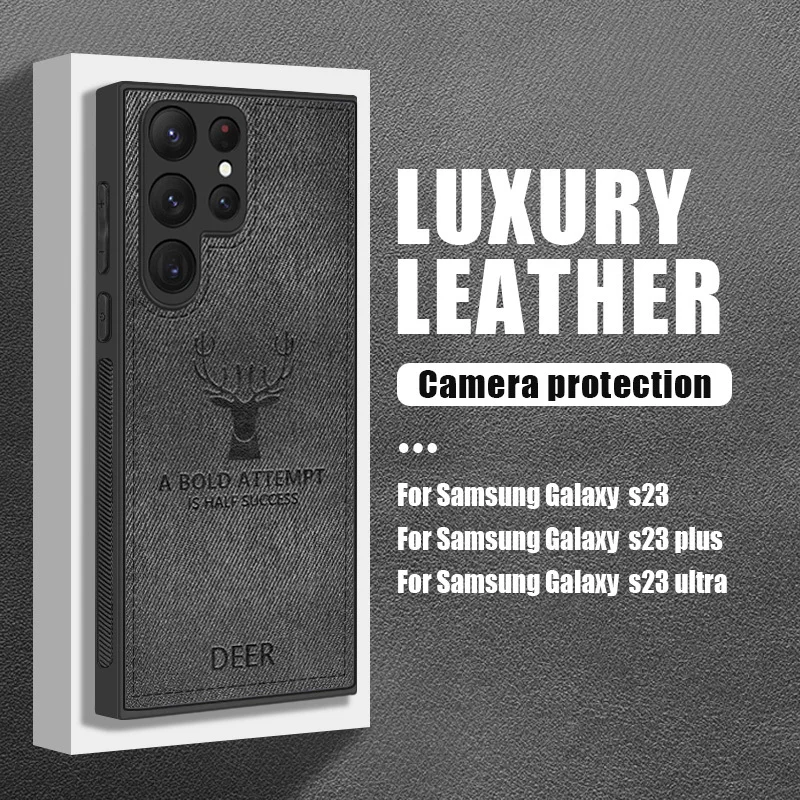 Elegant Slim Fabric Skin Deer Case - Premium Hard Back Cover