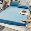 Premium Solid Color Brushed Fitted Sheet,Ultra-Soft Sateen Weave for Cozy Nights - Hypoallergenic and Easy Care Bedding 6