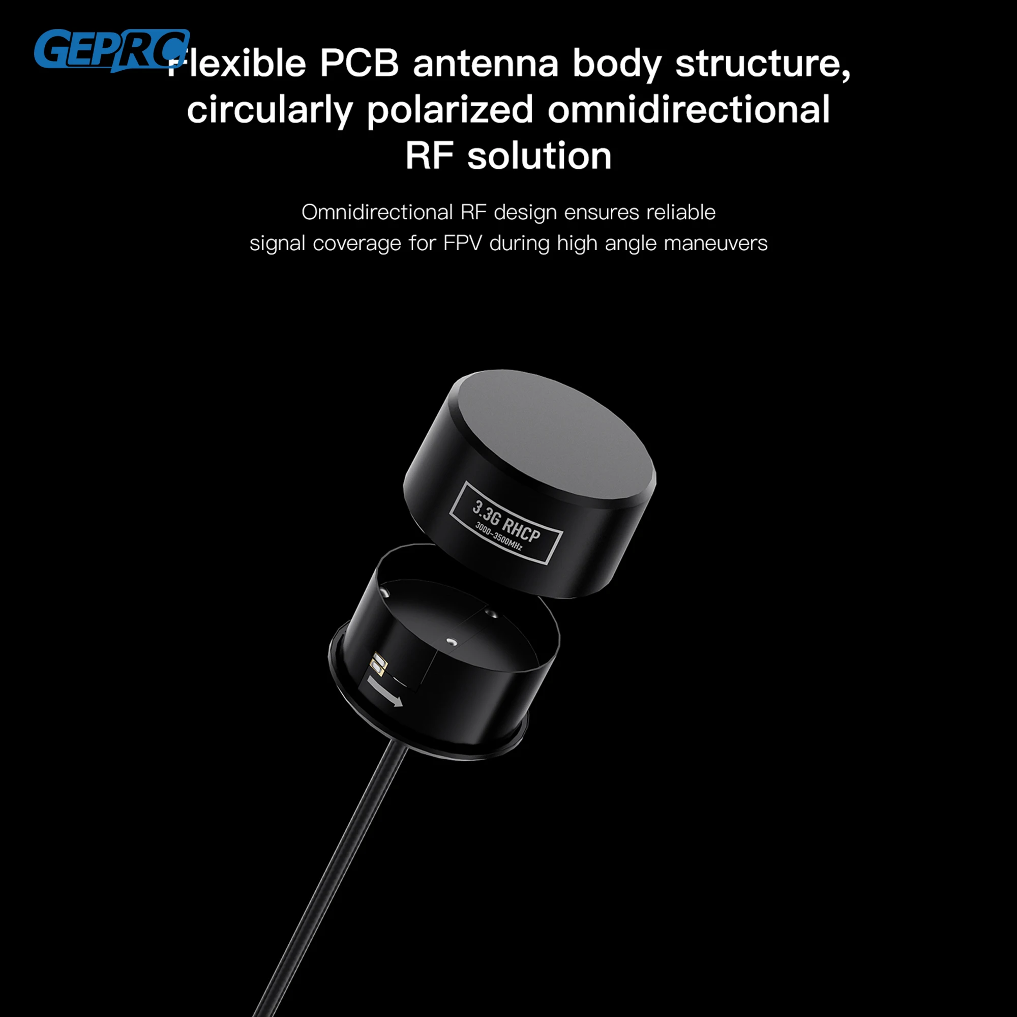 GEPRC MATEN 3.3G 3W VTX PRO Antenna Input Voltage for 40