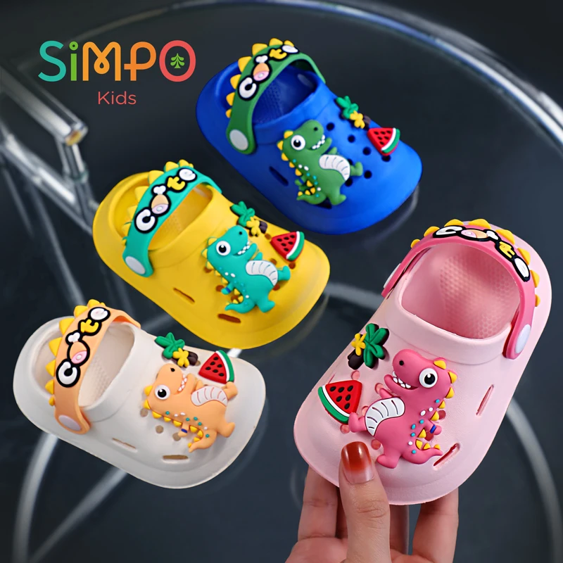 Adorable Dinosaur-Themed Lightweight Kids' Sandals with Colorful Accessories