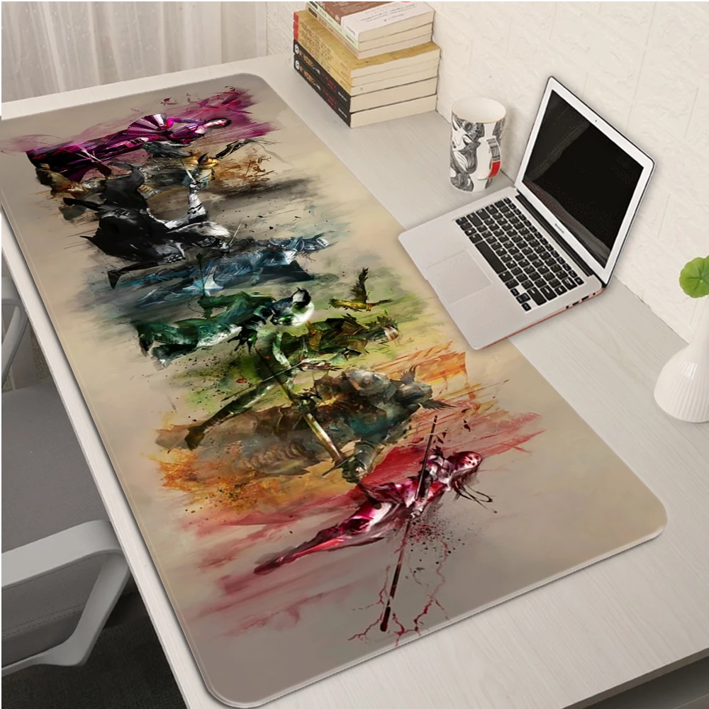 Tapis de souris HD XXL, 90x40cm, impression dessin animé Titanwolf, pour  ordinateur gamer, bord de verrouillage, clavier PC, bureau - AliExpress