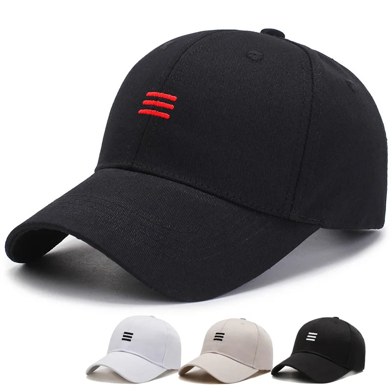 Korean Version simple three horizontal bars embroidered Summer Baseball Men Women's fashion leisure sunshade Cap Sports Sun Hats Baseball Caps