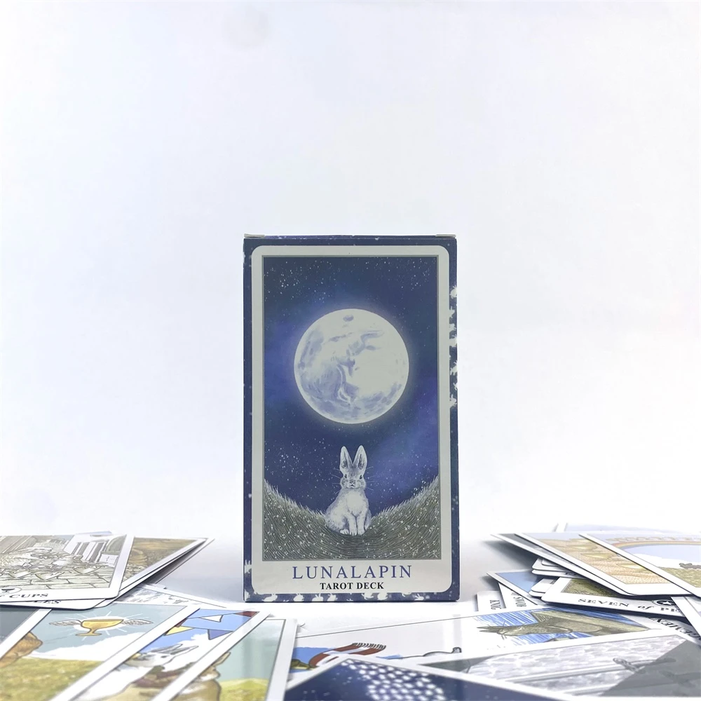 12*7cm Rabbit Lunalapin Rabbit Tarot Cards Game Divination Witch Rider