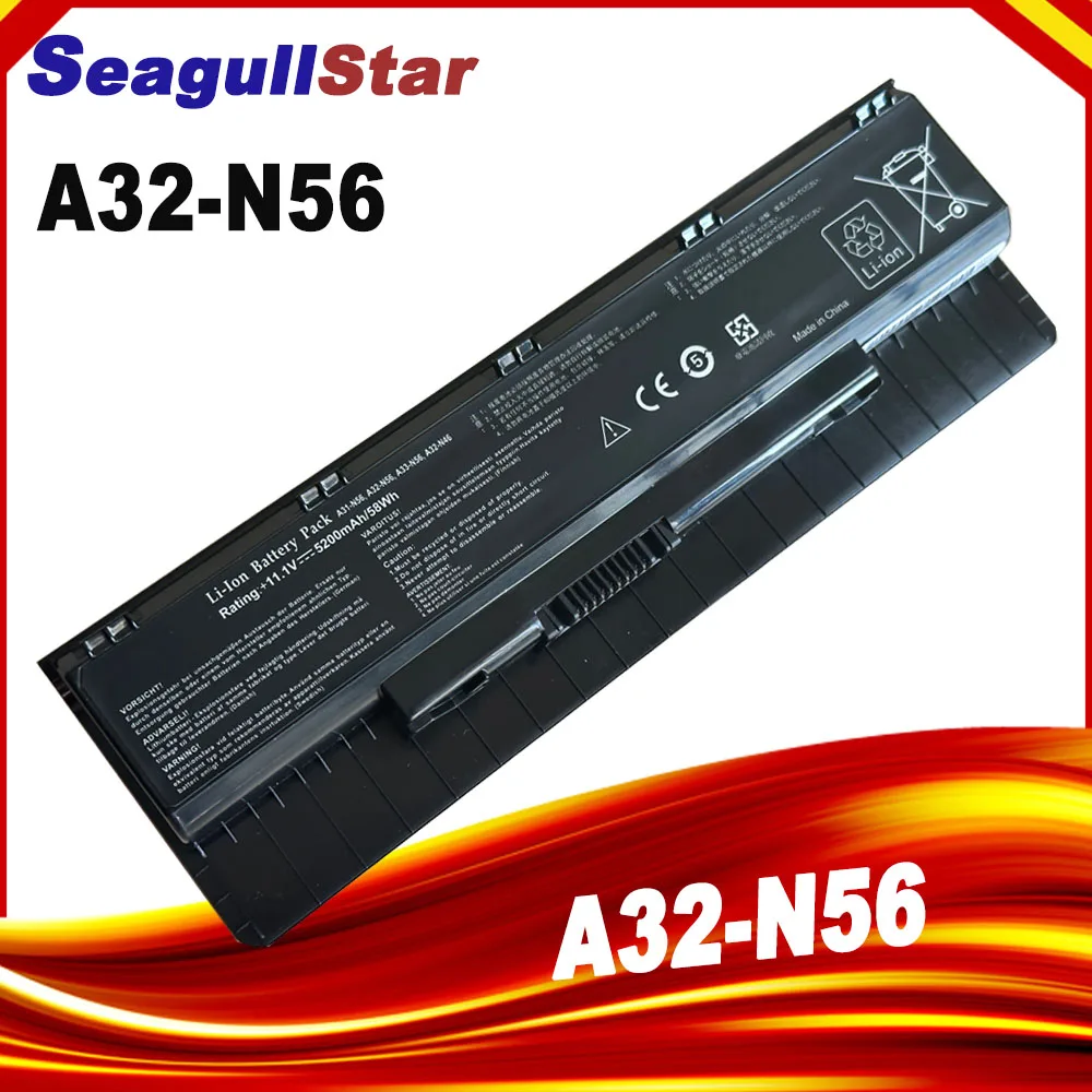 CRLYLC A32-M50 A32-N61 Batería de para ASUS N46 N56 N76 N61 N61D N61J N61JV N61JQ N61JA M50 M60 M50E N43JF N53JF G50 X55 M70 G51 G51J G60VX L50 M70SA N43 N53 X55S X55SA X64JV A33-M50 A32-X64 Battery