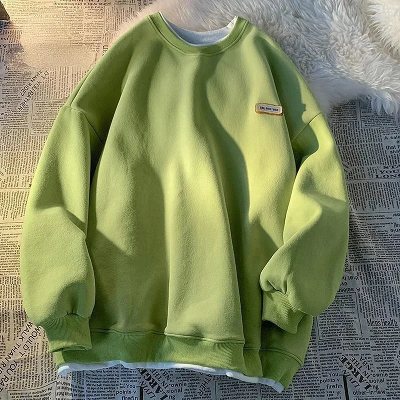 

Solid Color Black Blue Green Red White couple pullover Oversized hoodie 2023 spring autumn casual long sleeve Sweatshirt women