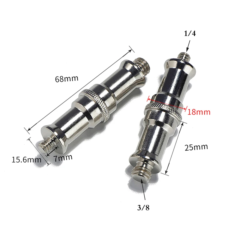 Lightweight Screw Converter 3/8 to 1/4 Tripod Accessories Excellent Tripod Male to Male Screw Adapter