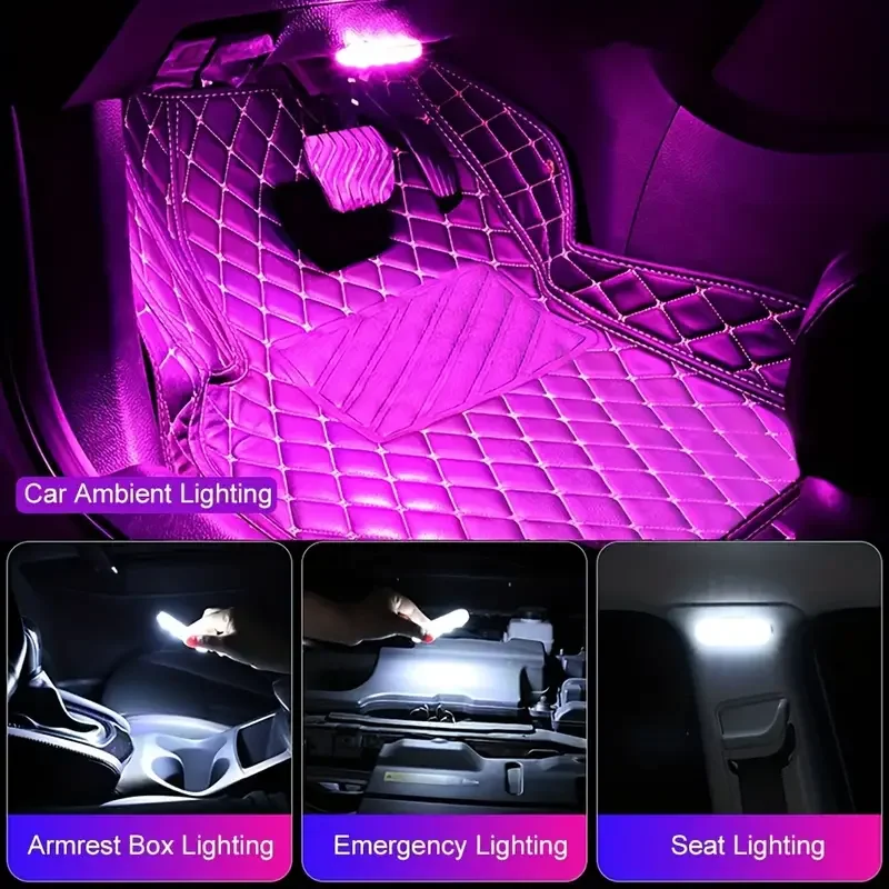 2/4Pcs Car LED Lights Touch Sensing Exterior Interior With 6 Bright LED Lamp Beads Portable led lamp bulb led lamp bulb base