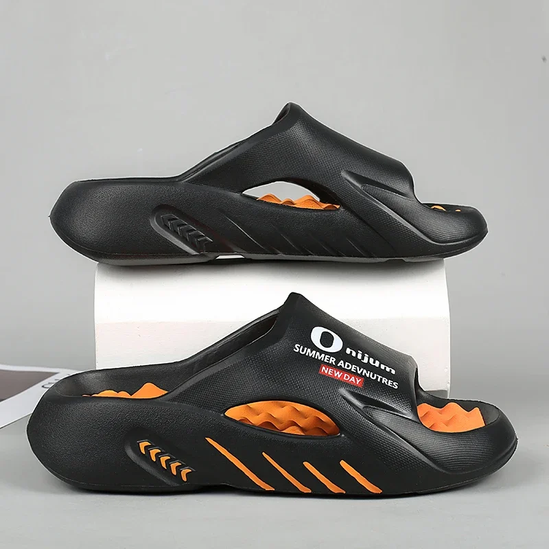 Men Massage Slippers Slides Indoor Outdoor Sandals Beach Casual Shoes Comfortable Sole Men's Slippers Big Size 38-47