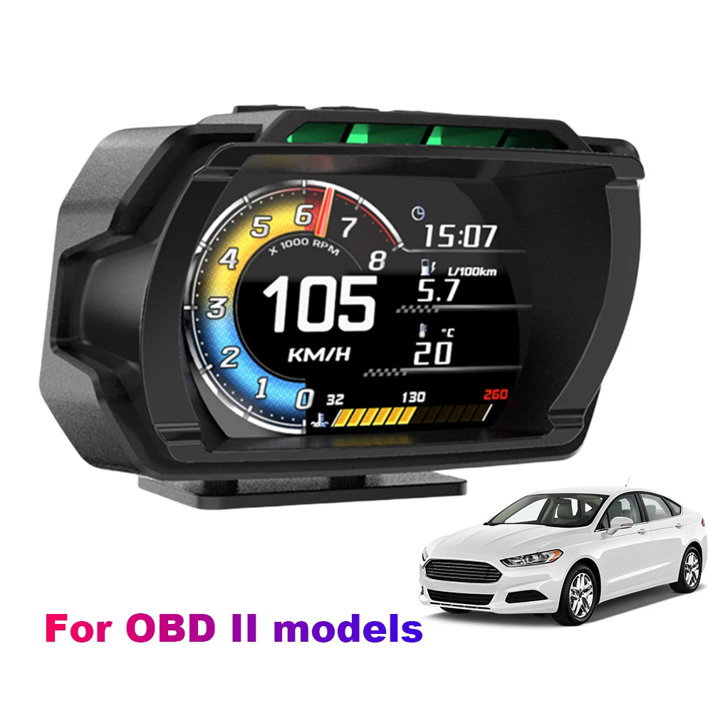 OBD + GPS ӵ  Һ OBDII Ʈ  ӵ, LCD ÷,  Ÿڹ,  µ 