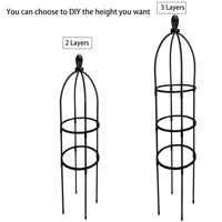 Black Garden Trellis, Plant Climbing Support Frame, Durable Plastic, Potted Plants, Indoor/Outdoor Climbing Plant Support 4