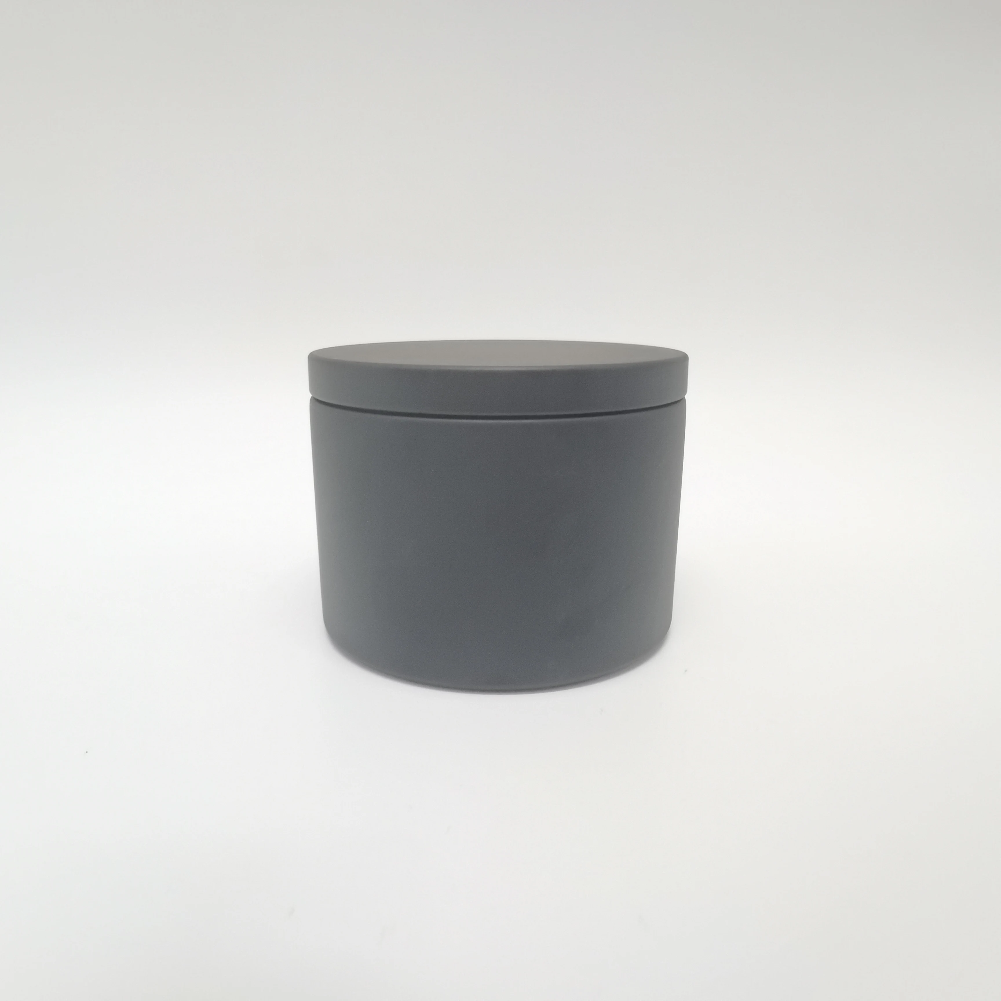 All Black 8oz Candle Tin Cans 80*60mm Metal Container for Tea Coffee High Quality