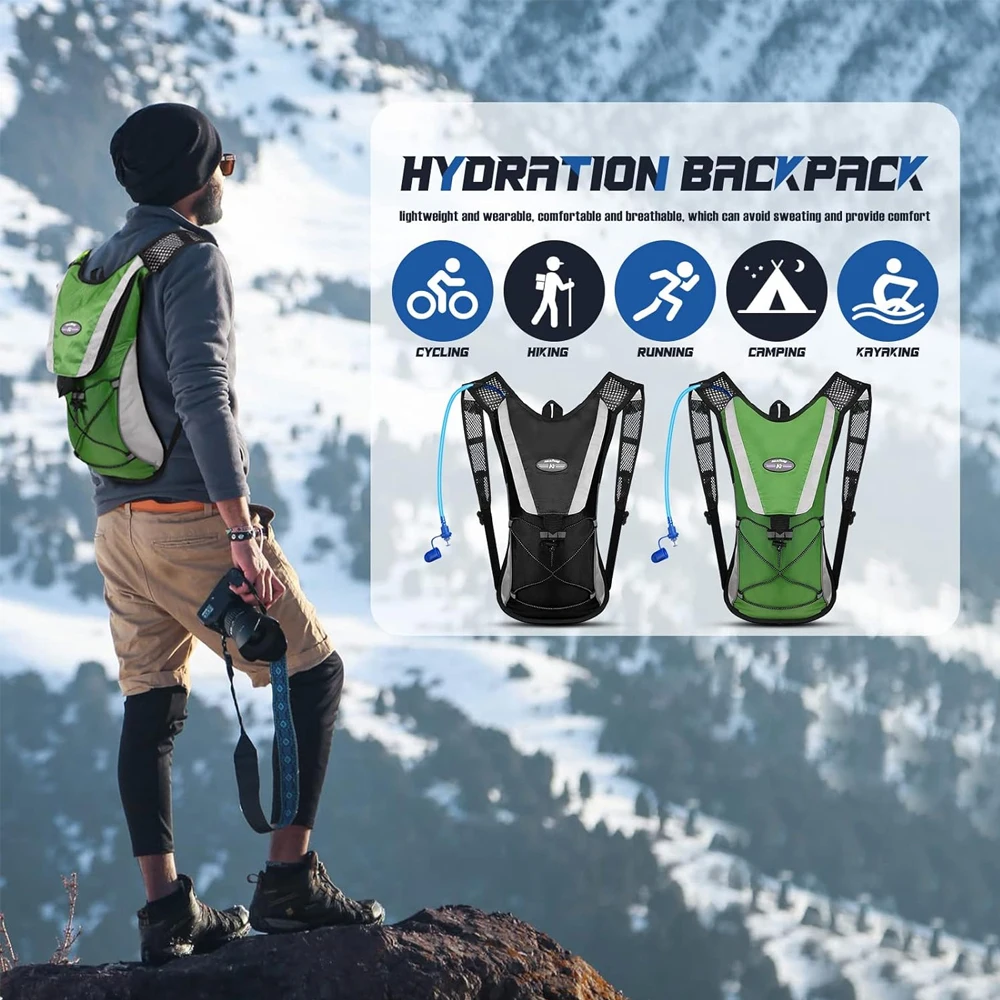 Hydration Pack Lightweight Insulation Water Rucksack Backpack Bladder Bag Cycling Bicycle Bike/Hiking Climbing Pouch 1Pcs