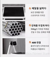 2/3 Steps Ladder Stool Ladder Folding White Folding Ladder Chair Carbon Steel High Stools Strong Load-bearing Kitchen Step Stool 4
