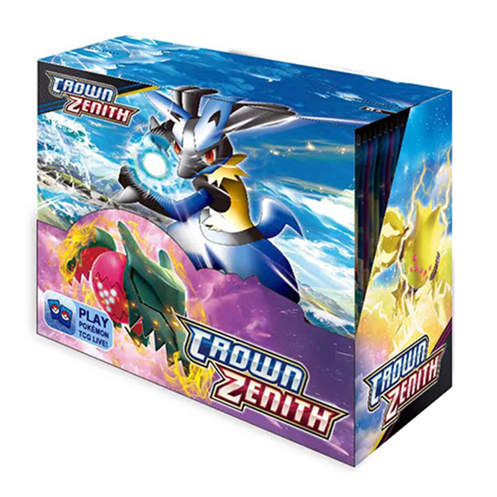 

2023 Latest English Version Of Pokemon CROWN ZENITH Booster 50-360pcs Cards Retail For Children Gift