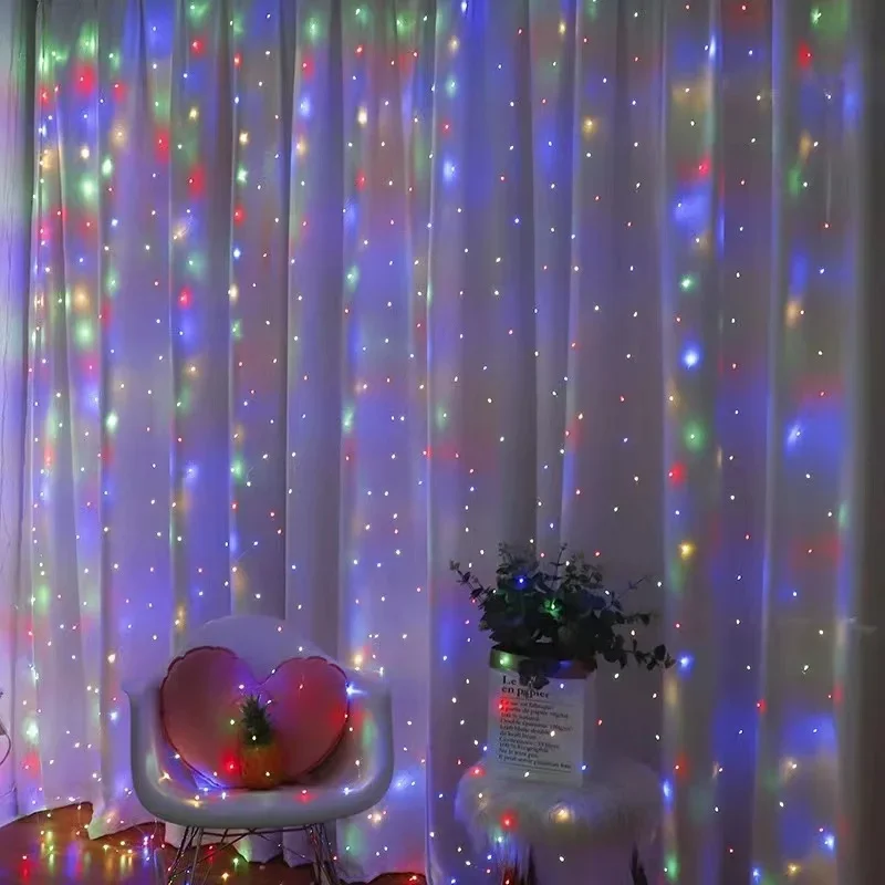 Enchanting USB-Powered Fairy Curtain Lights with Remote Control - Waterproof String Lights for Indoor & Outdoor Decor