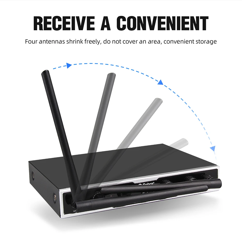 Debra DU4004 UHF 4-channel Wireless Conference Microphone System With Handheld*L