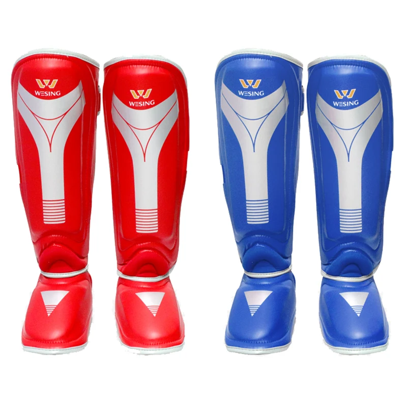 Wesing MMA Muay Thai KickBoxing Shin Guards W/Insteps Leg Pads Protector Sanda Martial Arts Boxer Training Equipment dEO