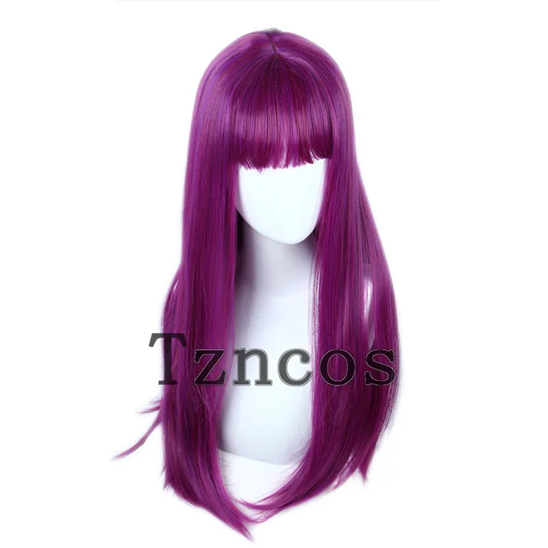 

Парик для косплея Tzncos Mal, прямые фиолетовые длинные волосы, термостойкие синтетические волосы