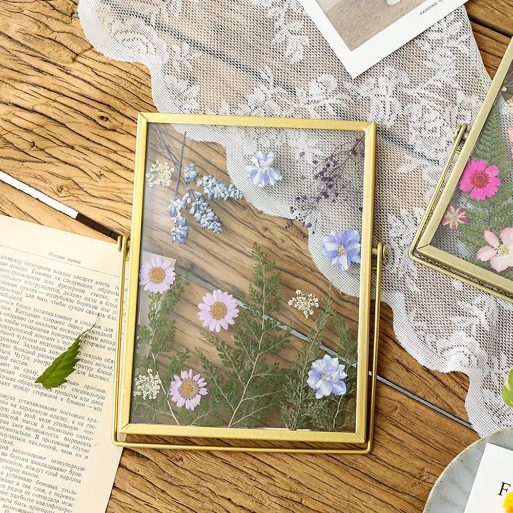 Floral Wall Hanging Dried Flowers Printed Artwork Floating Picture Frame  with Chain for Home Decor - AliExpress