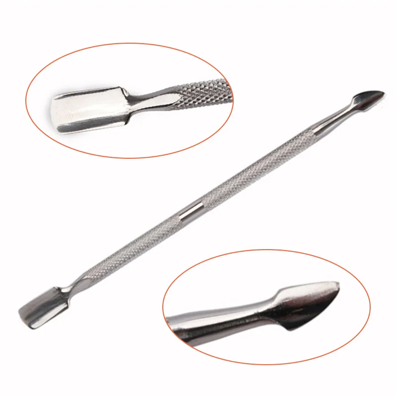 Nail Art Stainless Steel Cuticle Pushers Spoon Cuticule Remover Metal
