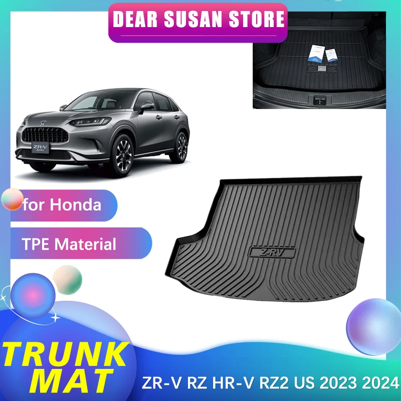 

Car Rear Trunk Mat for Honda ZR-V RZ ZRV HR-V HRV RZ2 US AWD 2023 2024 Panel Storage Floor Pad Space Liner Rug Tray Accessories