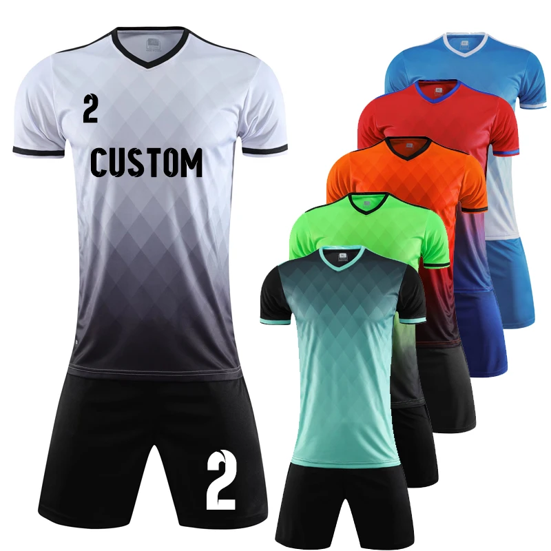 

22-23 New Arrival High Quality Soccer Jersey Set Men Football Uniform Soccer Jerseys Set Tracksuit Running Sportswear Men Footba