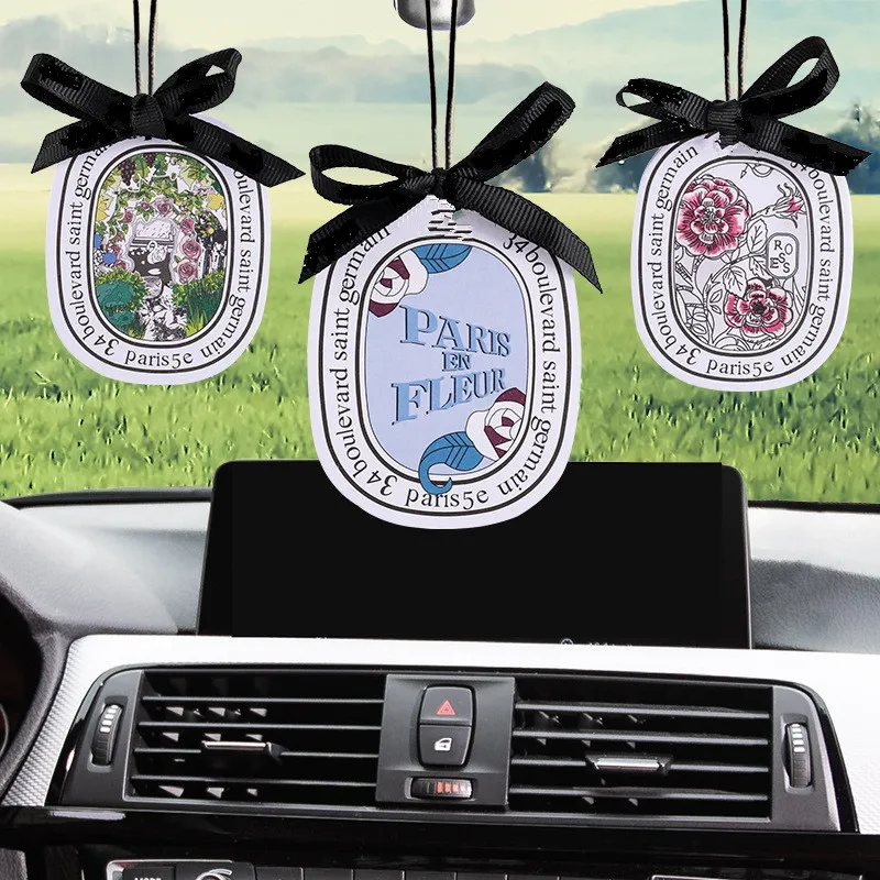 4pcs/lot car fragrance fresh car fragrance pendant car perfume lasting fragrance 자동차 방향제 프로펠러 air freshener with ribbon