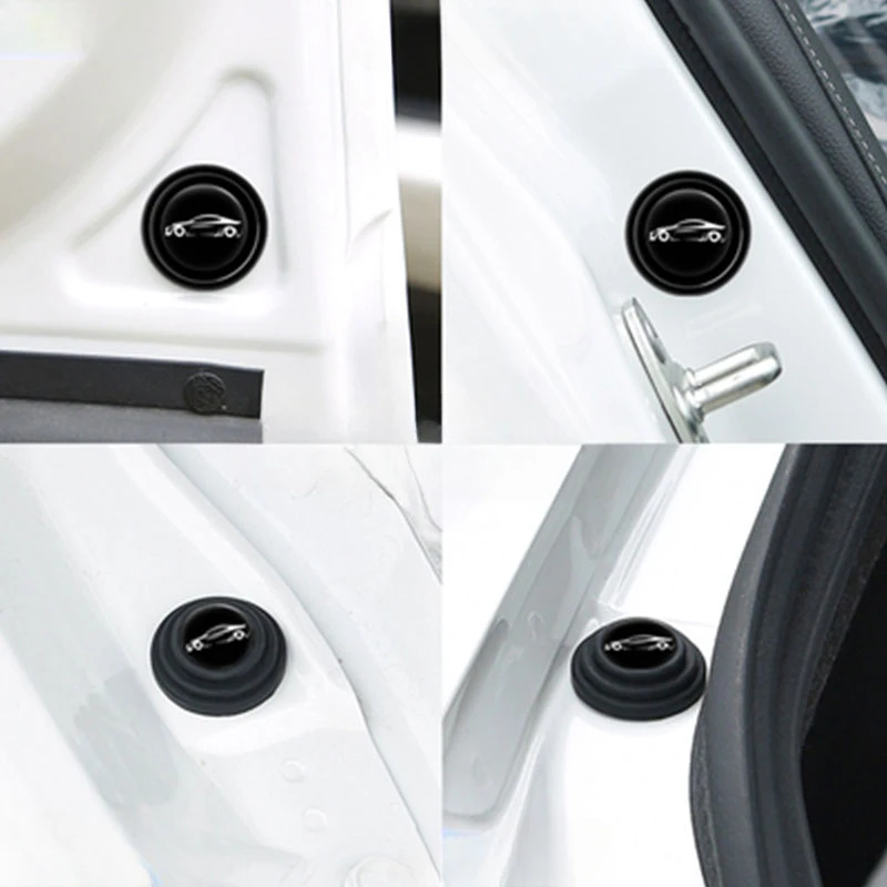 Car Trunk Sound Insulation Pad Universal Door Shock Absorbing Gasket For VW Shockproof Thickening Cushion Stickers 4Pcs/Lot car cushion