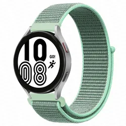 Durable Nylon Loop Watch Band Bracelet - Premium Strap 22mm/20mm for 22mm (Marine green 15)