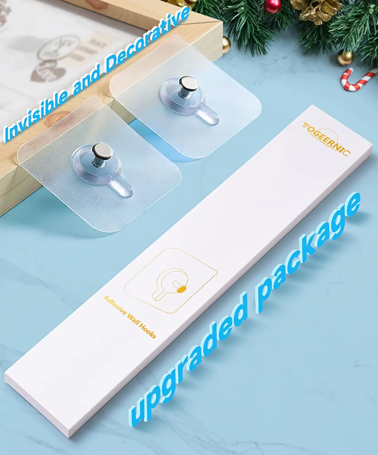 Self Adhesive Nails Wall Hook Poster Transparent Screws Wall Hook For Photo Frame Waterproof Durable Kitchen Bathroom Use 10 Pcs