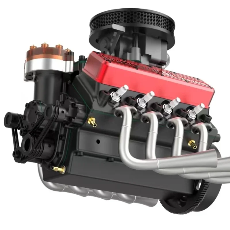 토얀 FS-V800WGPC V형 8기통 4행정 수냉식 가솔린 엔진 DIY V8 엔진 키트 남성용 선물