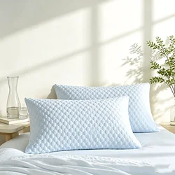 Bamboo Fiber Cooling Waterproof Decorative Neck Pillowcase with Zipper - 50×70cm (2 cooling)