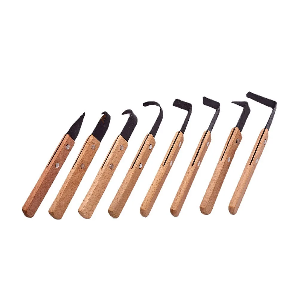 8Pcs Stainless Steel Pottery Clay Ceramic Sculpting Tools Pottery Wax Clay Sculpture Carving Fettling Trimming Knife Tool