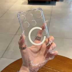 Magnetic Transparent Hard Phone Case with Soft Bumper - Premium New Arrival Cover - Nothing Phone (3) (Clear)