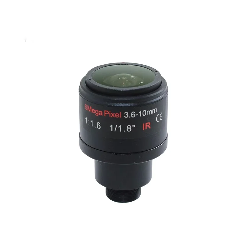Manual focus lens 3.6-10mm high-definition 6MP camera lens M12 mount camera lens