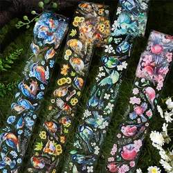1pcs/1lot Scrapbooking Stickers Decorative Adhesive Tapes Starlight Flower and Bird Paper Japanese Stickers